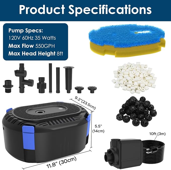 AquaMiracle All-in-One Koi Pond Filters