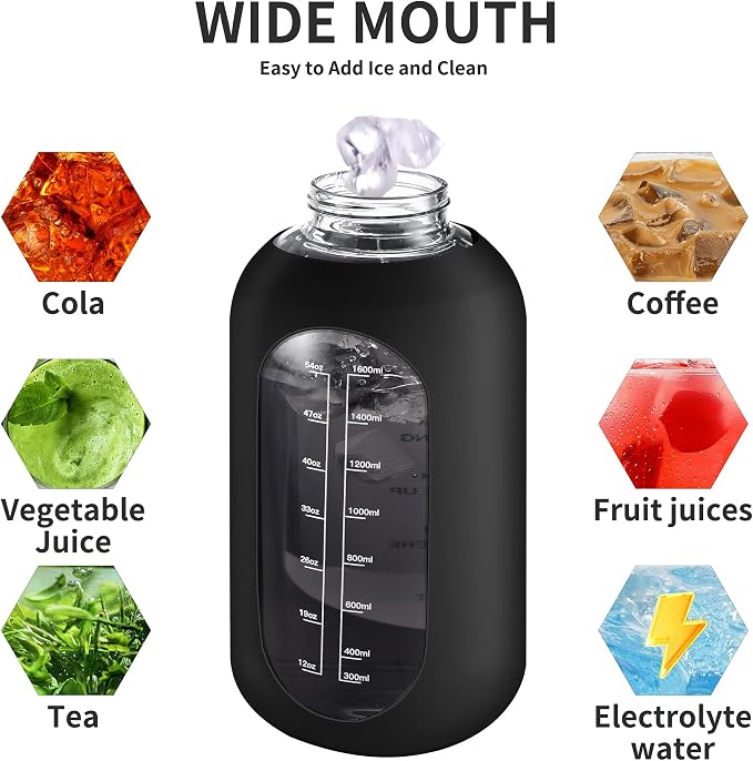 CIVAGO 32 oz Glass Water Bottle