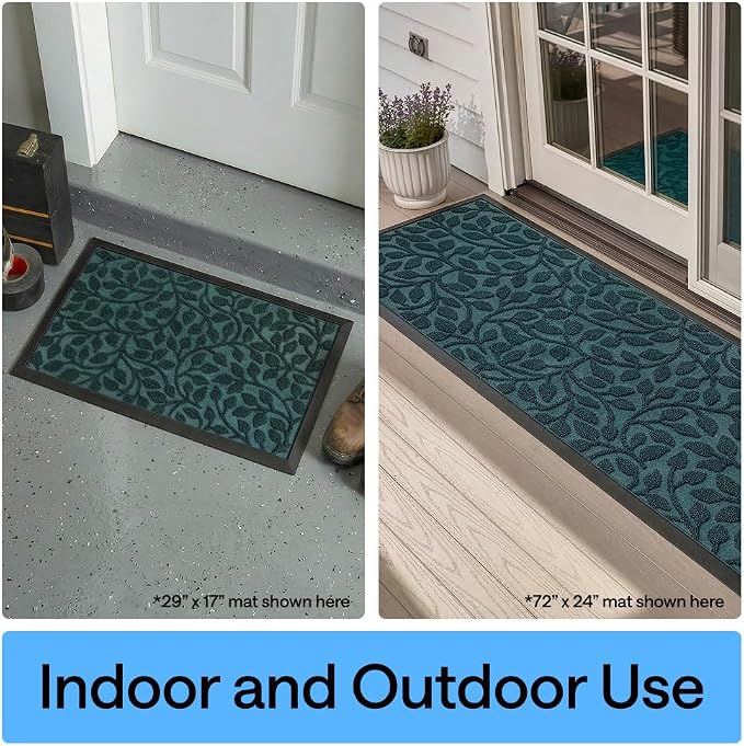 GORILLA GRIP 100% Waterproof All-Season WeatherMAX Doormat, US Designed Natural