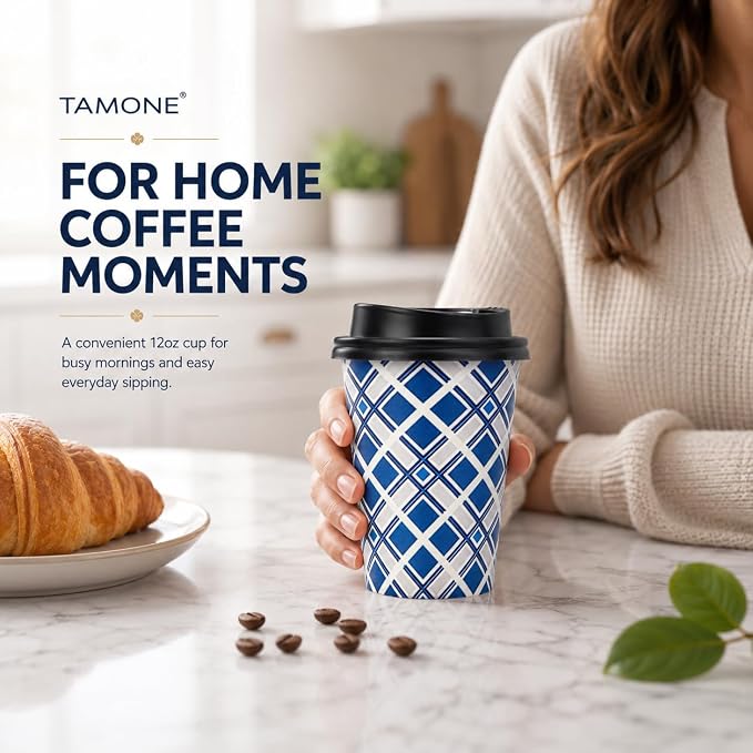 Tamone 100 PACK 12OZ Disposable Coffee Cups