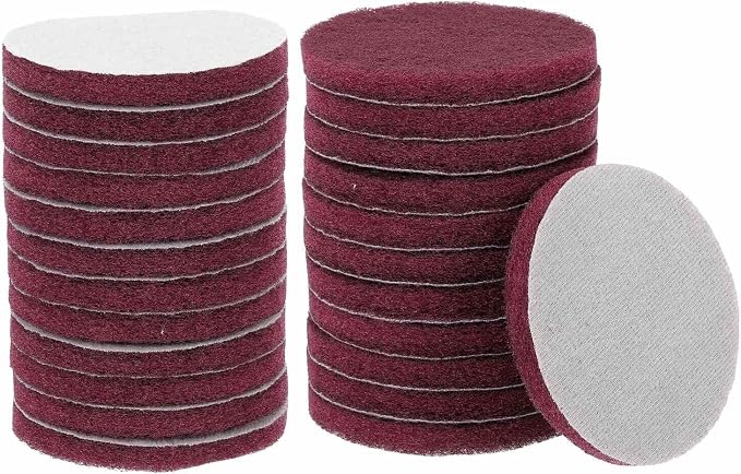 HARFINGTON 24pcs Scrubber Scouring Pads 400 Grits 4 Inch Drill Power Brush Hoop