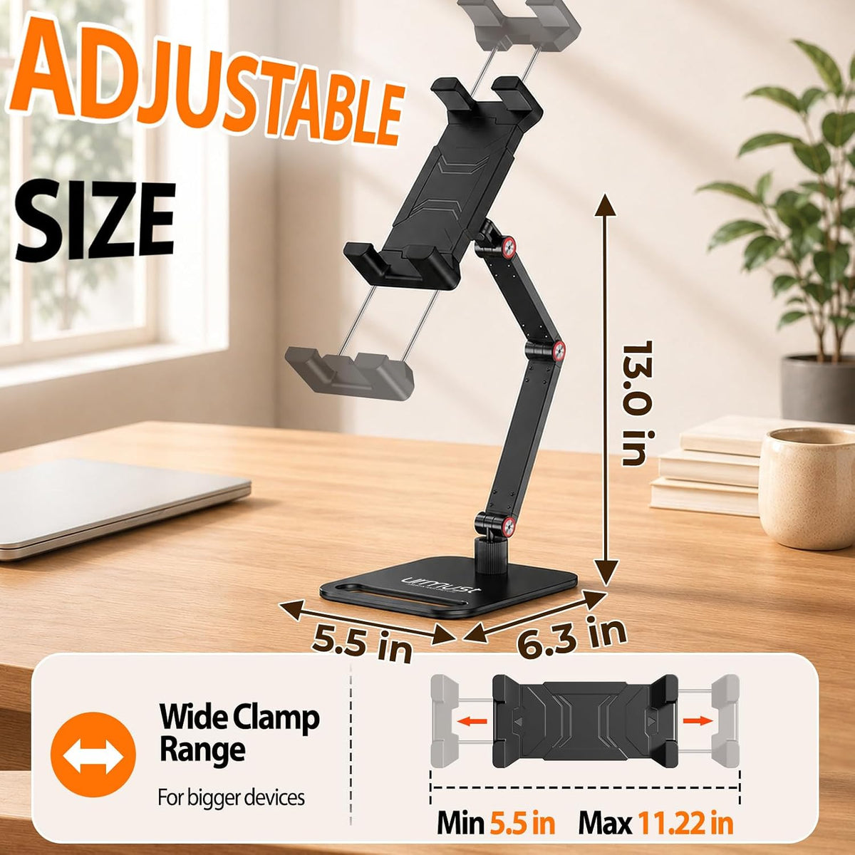 Urmust Dual Arm 18.5" Portable Monitor Stand with 360° Rotating D-M