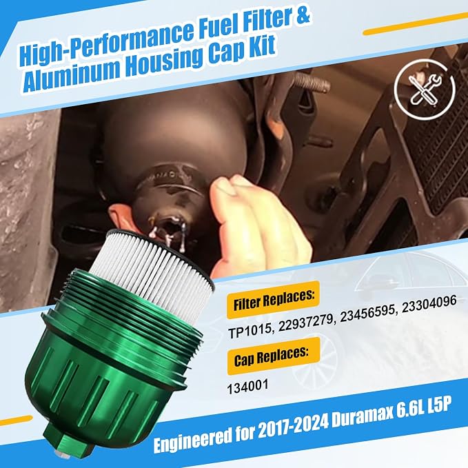 iFJF TP1015 Fuel Filter and 134001 Housing Cap Replacement
