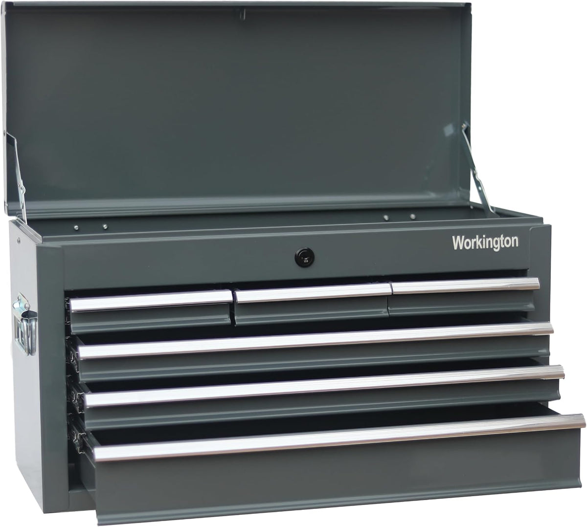 Workington Portable Metal Tool Chest with 6 Drawers, 24" 6-Drawer Tool Chest Cabinet with Ball Bearing Drawer Slides, Steel Tool Storage Box Organizer 4005 Gray