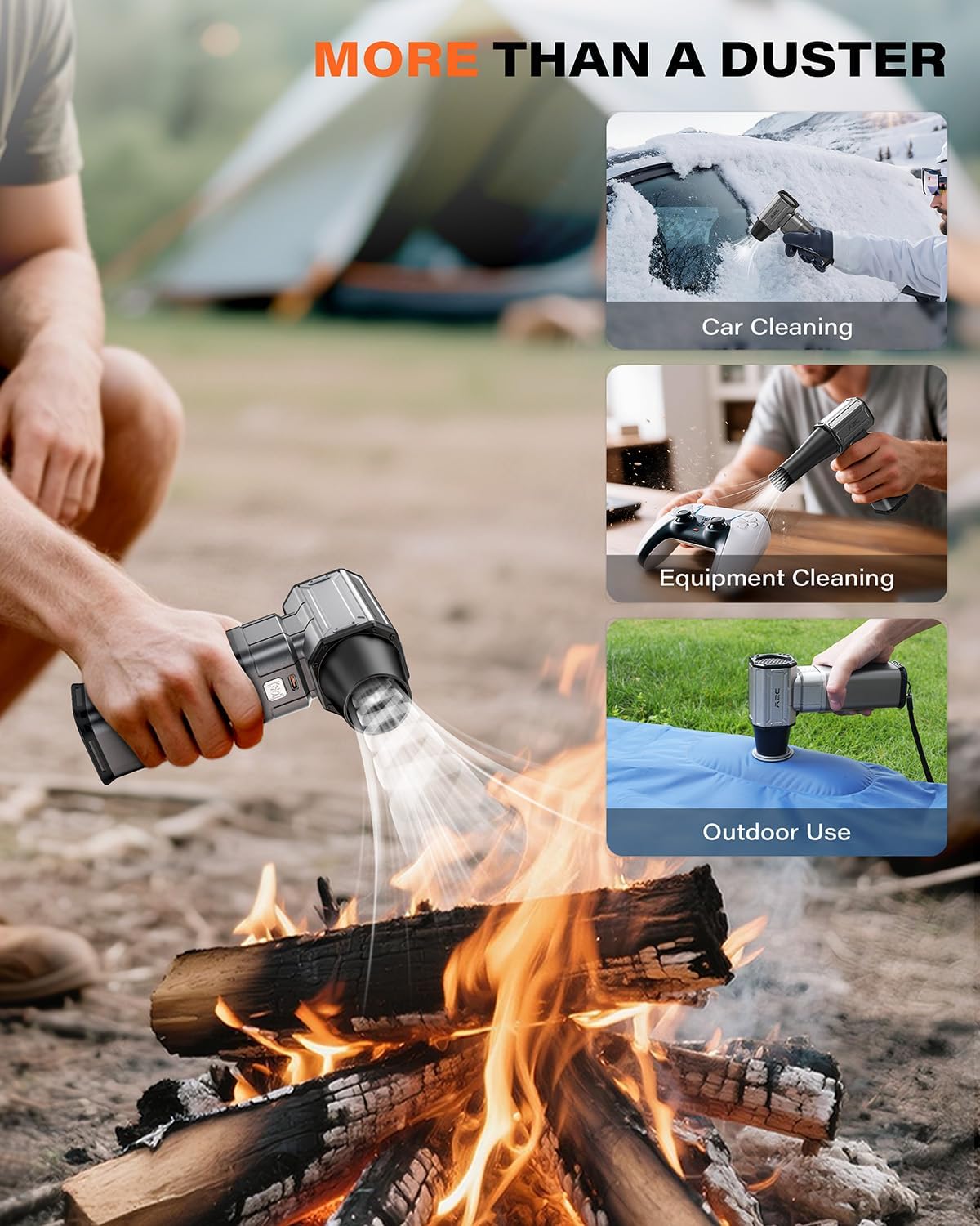 A2C Cordless Mini Air Blower - Upgraded 40mm Motor, 450g Powerful Airflow