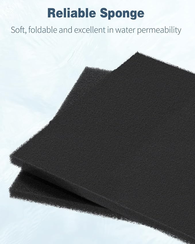 Pawfly 1 Pack Aquarium Sponge Filter Pad, Cut-to-Size Foam