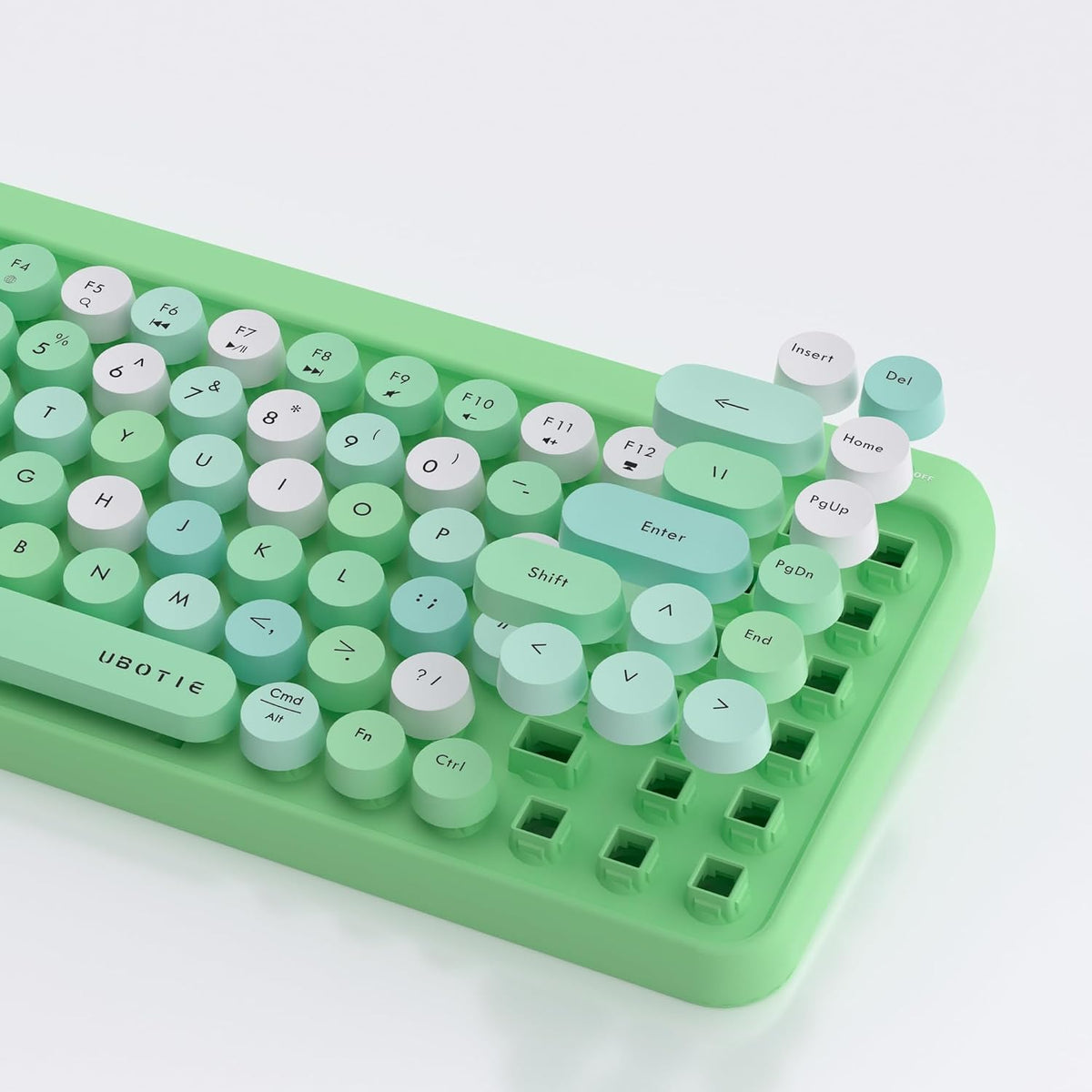 UBOTIE Portable Bluetooth Colorful Keyboards (Green-Colorful)