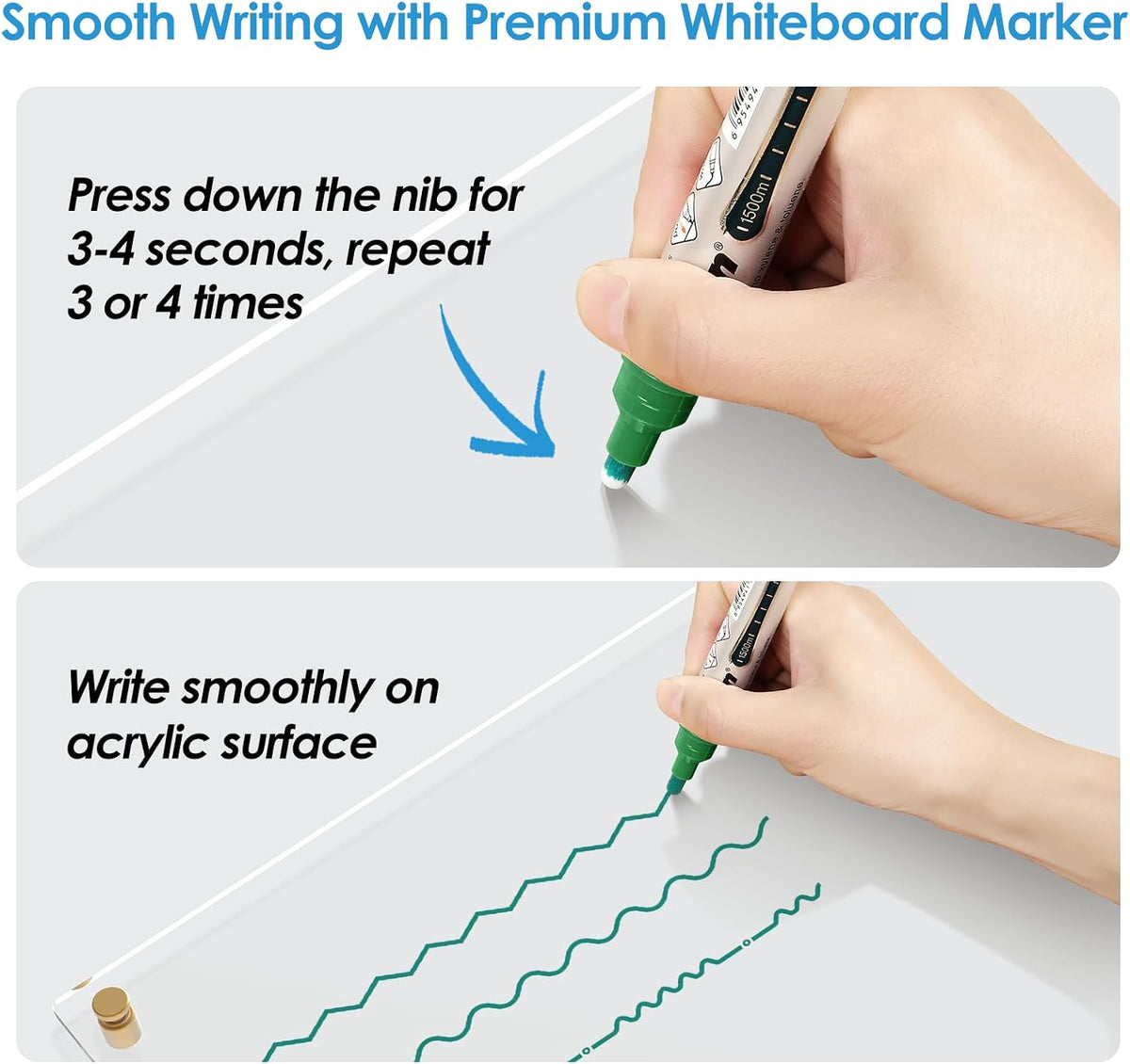 MaxGear Acrylic Dry Erase Board, 18"x24" Clear White Board for Wall