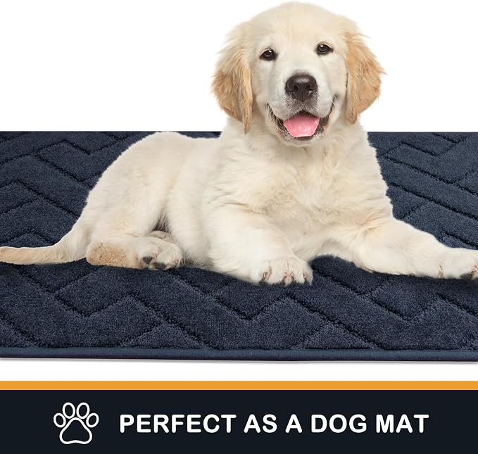 PURRUGS Dirt Trapping Door Mat 32" x 70", Non-Slip Machine Washable Entry Rug
