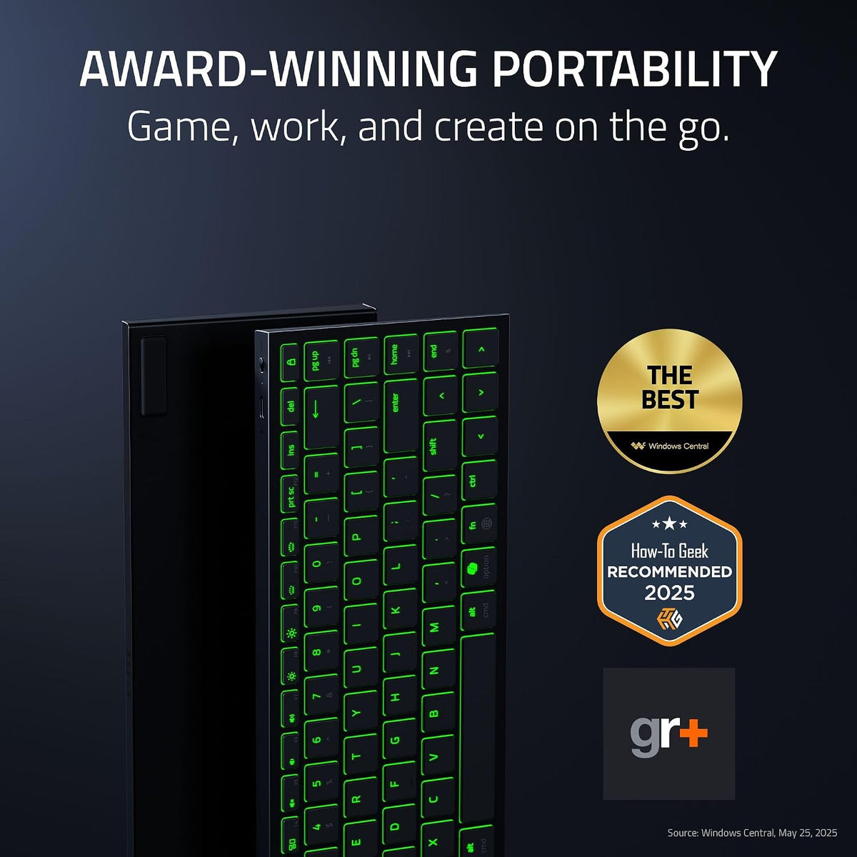 Razer Joro Wireless Gaming Keyboard, Portable Compact 75%, Low Profile Keys