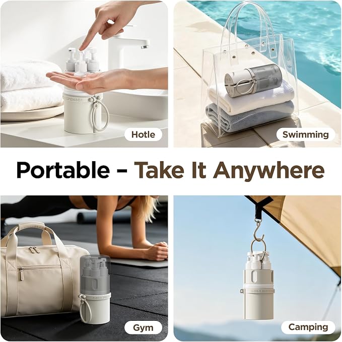 4 in 1 Travel Dispenser Bottle, Travel Toiletry Bottles