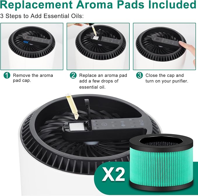 2 Pack MK01 MK06 Air Filter Replacement Compatible