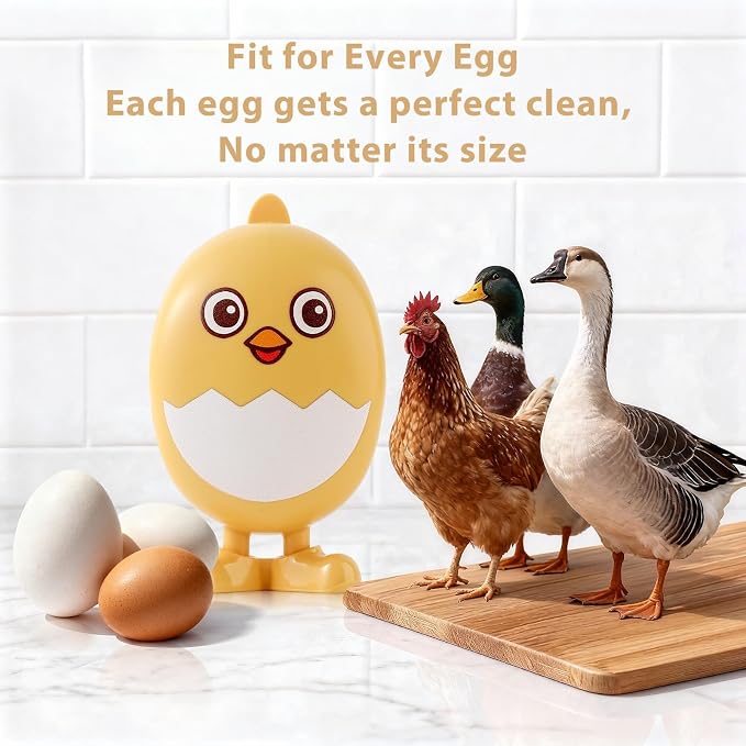 Egg Washer Cleaner for Fresh Eggs, Universal Egg Wash and Brush Scrubber for