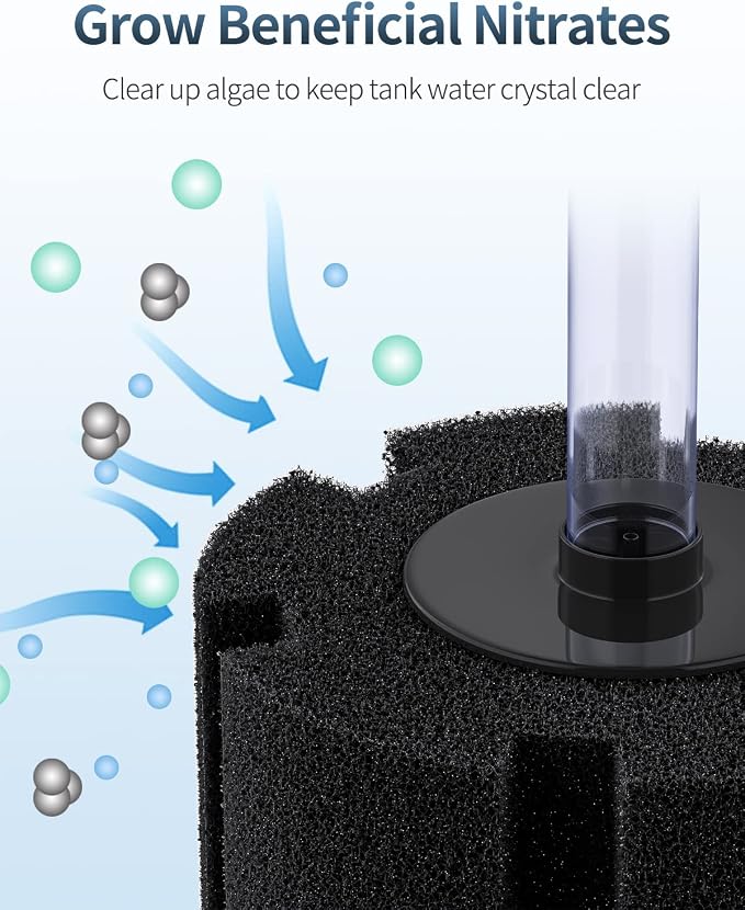 Pawfly Aquarium Large Bio Sponge Filter Quiet Betta Fry Shrimp and Fish Foam