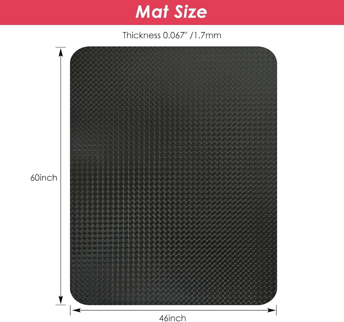 Vicwe Gaming Chair Mat for Hardwood Floor, 60"×46" Chair Mat, Easy Glide