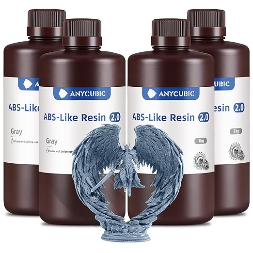 ANYCUBIC 2nd Gen Resin Technology ABS-Like Resin 2.0 Bundle, 3D Printer Resin