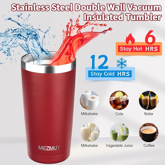 MEZMUT 20oz Insulated Tumbler Cup Travel Coffee Mug