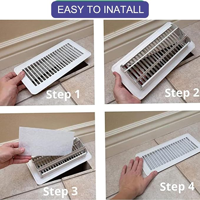 Air Vent Filter 4 x 12 Inch, Thin Air Vent Floor Heater Pre-Filter Sheet Work