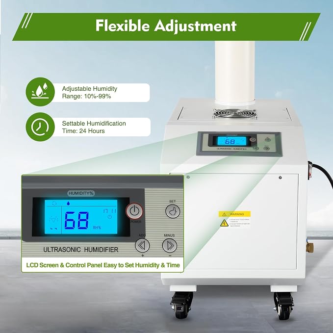 Agricultural Ultrasonic Humidifier, 3kg/h Fog Output Commercial Humidifier