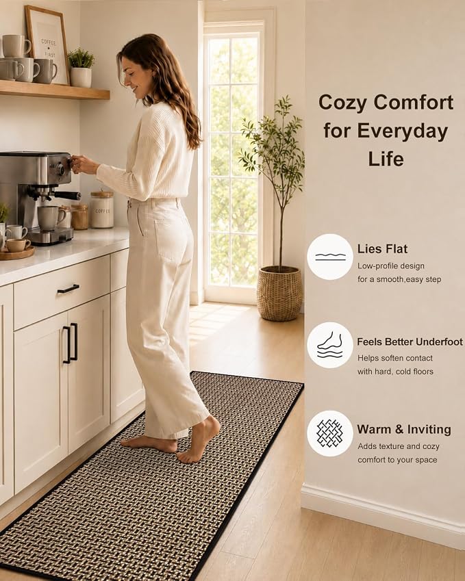 eqivei Kitchen Runner Rug, Island Walkway, Hallway or Laundry Room