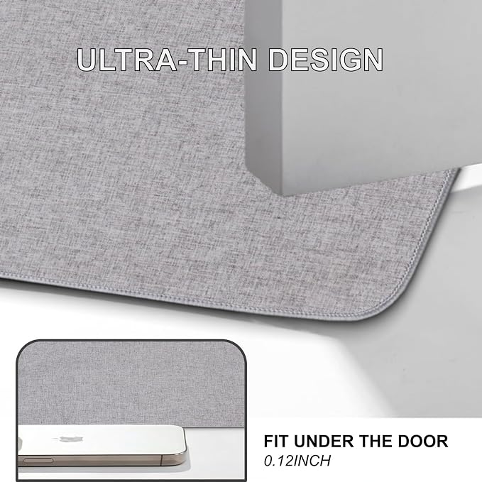 1/10 Inch Ultra Thin Indoor Door Mat, Long-Lasting & Maximum Non-Slip Rubber