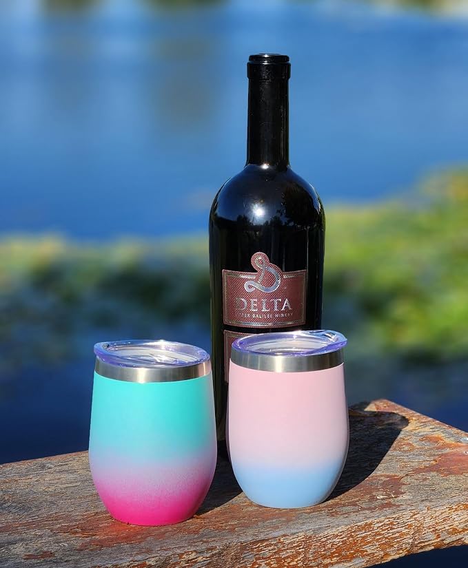 CHILLOUT LIFE 12 oz Stainless Steel Wine Tumbler