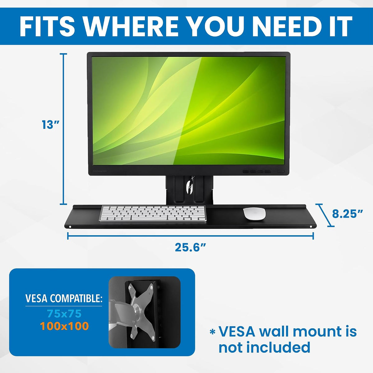 Mount-It! Monitor and Keyboard Wall Mount