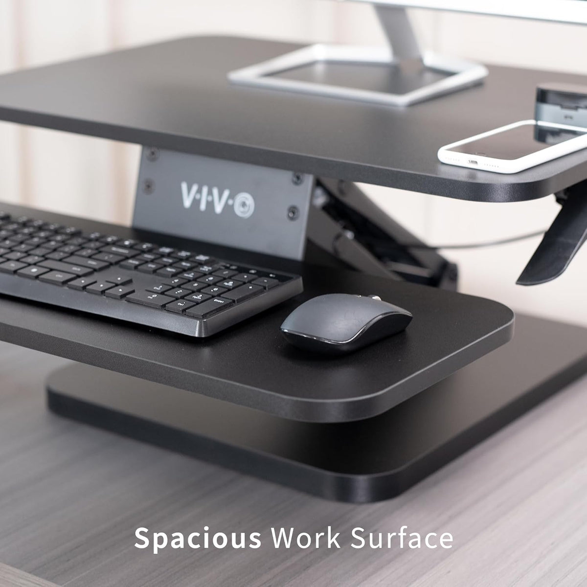 VIVO 25 in Standing Desk Converter, Keyboard & Mouse Tray