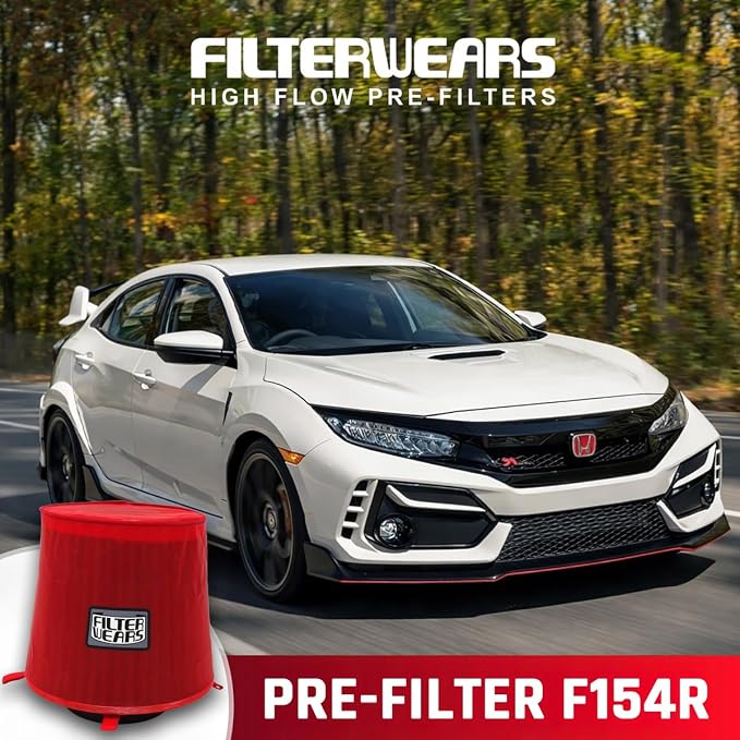 FILTERWEARS F154R Universal Water Repellent Cold Air Intake Pre-Filter