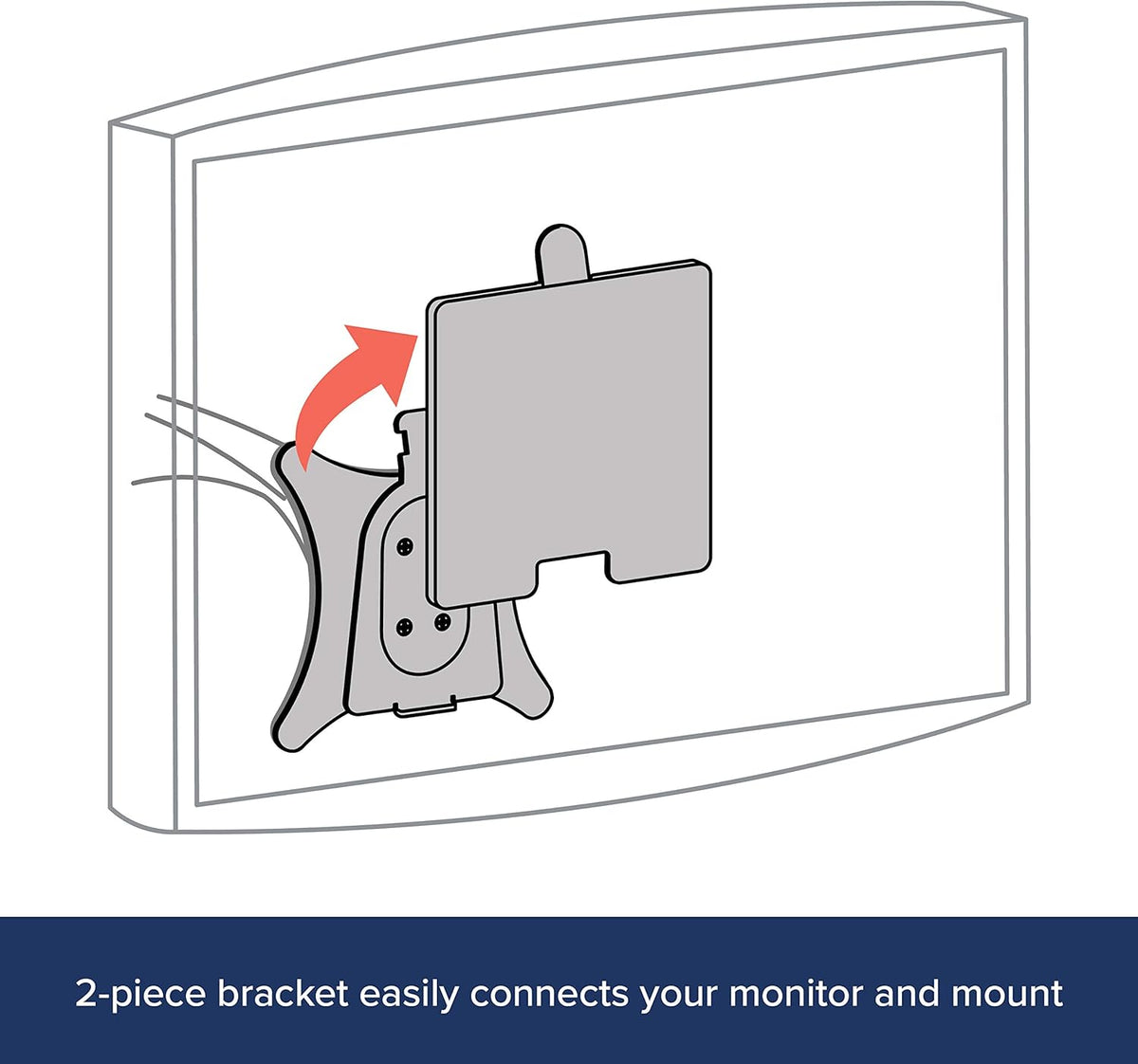 Ergotron – Quick Release Bracket – for Monitor and TV Screens Up to 35 lbs, Less Than 3 Inch Display Depth – Add-on for VESA Monitor Arms
