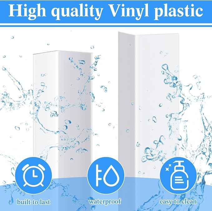 Sasylvia 20 Pcs Wall Corner Protector Guards, Vinyl 1-1/8 x 48 Inches Corner