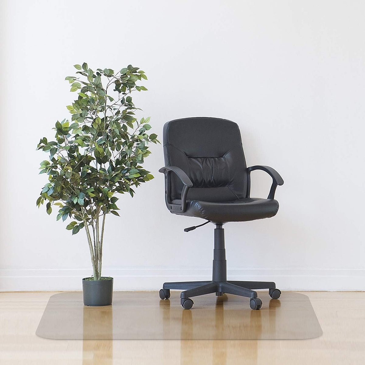 Azadx Large Office Chair Mat for Hard Floors 36" X 55", Clear PVC Chair Mat