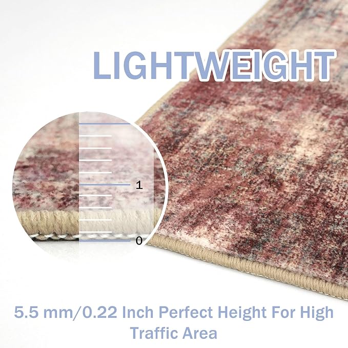 IOHOUZE Abstract Area Rugs 8x10 Ft Washable Large Rugs
