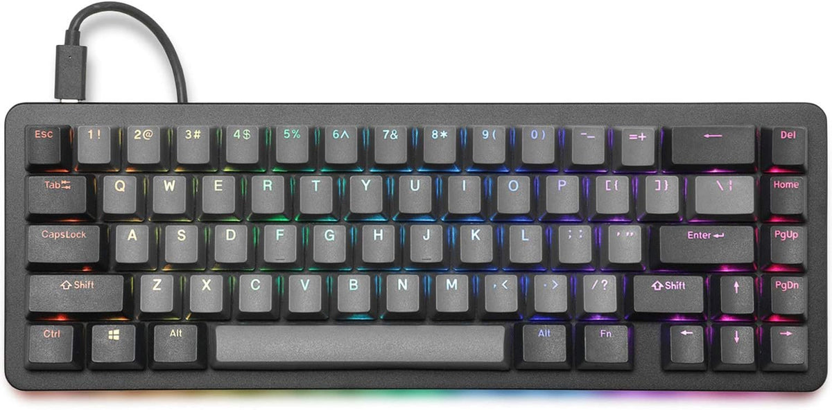 DROP ALT Mechanical Keyboard — 65% (67 Key) Gaming Keyboard, Hot-Swap Switches, Programmable Macros, RGB LED Backlighting, USB-C, Doubleshot PBT, Aluminum Frame (Cherry MX Blue Black)