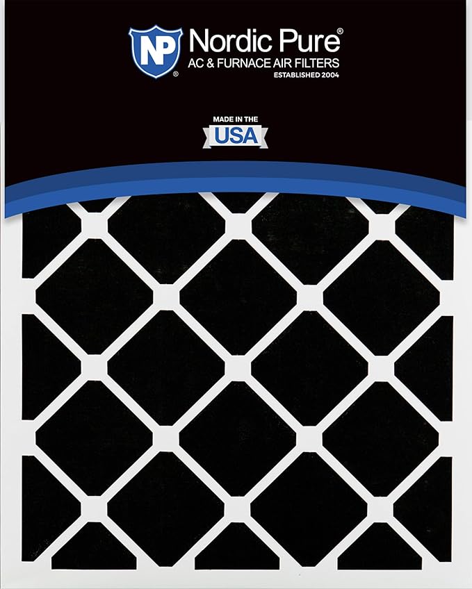 Nordic Pure 20x25x2 Pleated Air Filters MERV 7 Plus Carbon 3 Pack