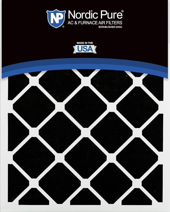 Nordic Pure 18x24x1 Pleated Air Filters MERV 14 Plus Carbon 24 Pack