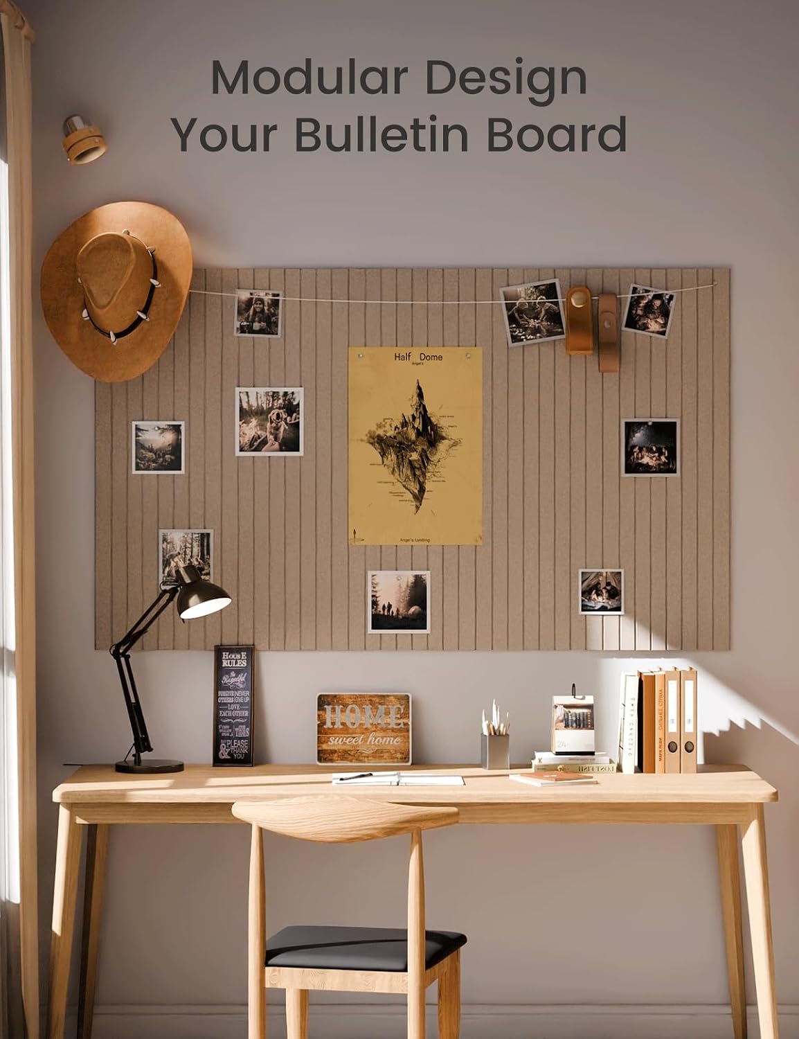 Fluxynara Felt Bulletin Board & Cork Board Alternative 48'' x 36''