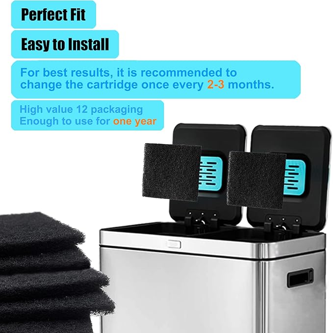 12 Pack Replacement Odor Absorbing Filter Refills