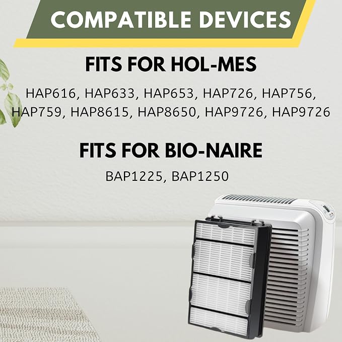 Nispira True HEPA Air Filter Replacement Compatible