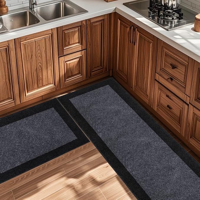 Machine Washable Kitchen Rug 24" x 84", Non Slip Kitchen Mat