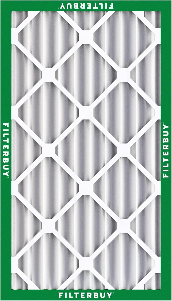 Filterbuy 12.5x21x4 Air Filter MERV 8 Essential Dust & Allergy Defense