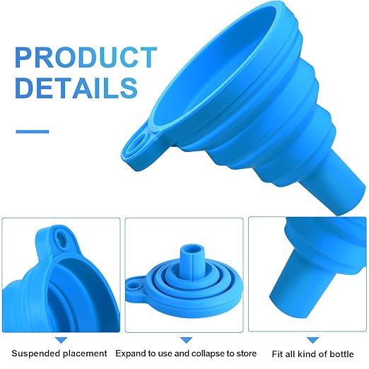 Boao 6 Pack Resin Funnels Filter 3D Printer Accessories Include Collapsible