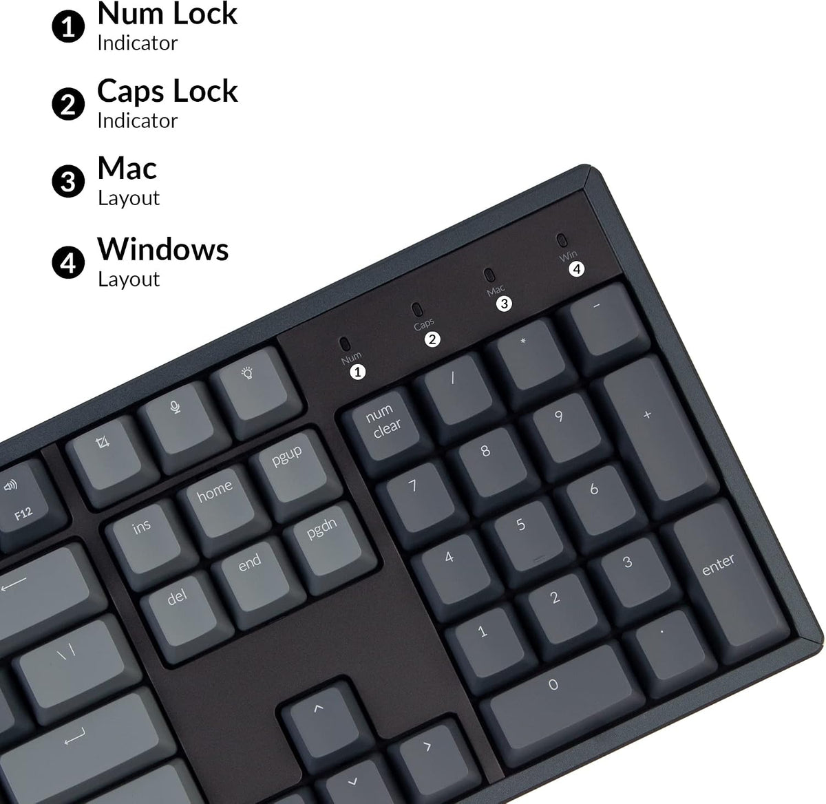 Keychron K10 Full Size 104 Keys Bluetooth Wireless/USB Wired Mechanical Gaming Keyboard for Mac with Keychron Super Red Switch/RGB Backlight/Multitasking Computer Keyboard for Windows, Aluminum Frame