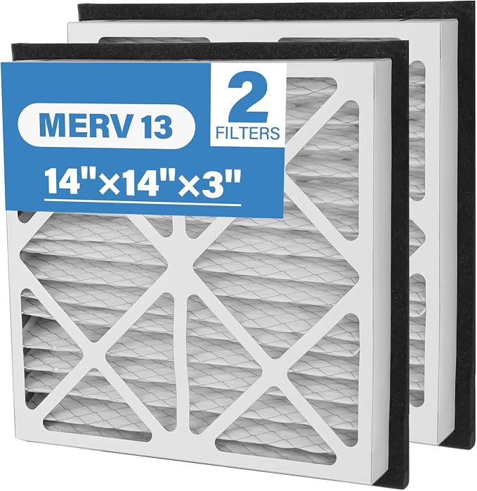 14x14x3 MERV 13 Pleated Air Filter Compatible