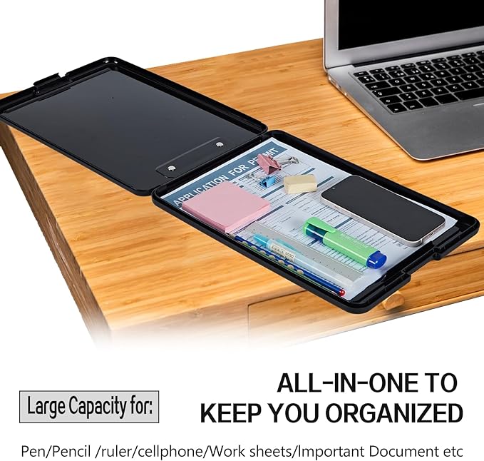 A4 Clipboards,Heavy Duty Waterproof Nursing Plastic Folder Clipboard with Storage Clip Boards,File Folder Storage Box Clipboard Case for Teacher,Doctor,Offices,Sea Turtles