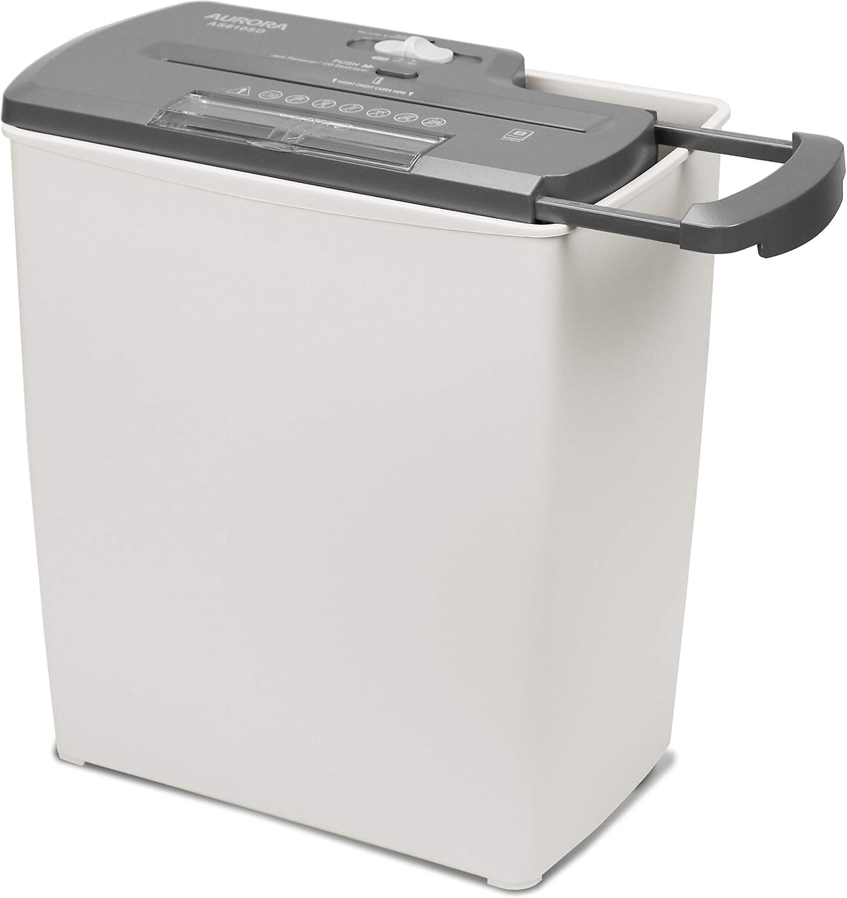 Aurora AS810SD 8-Sheet Strip-Cut Paper, CD and Credit Card Shredder Basket