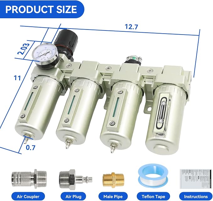 3/4" NPT Industrial Grade 4 Stage Air-Dryer-for-Compressor,