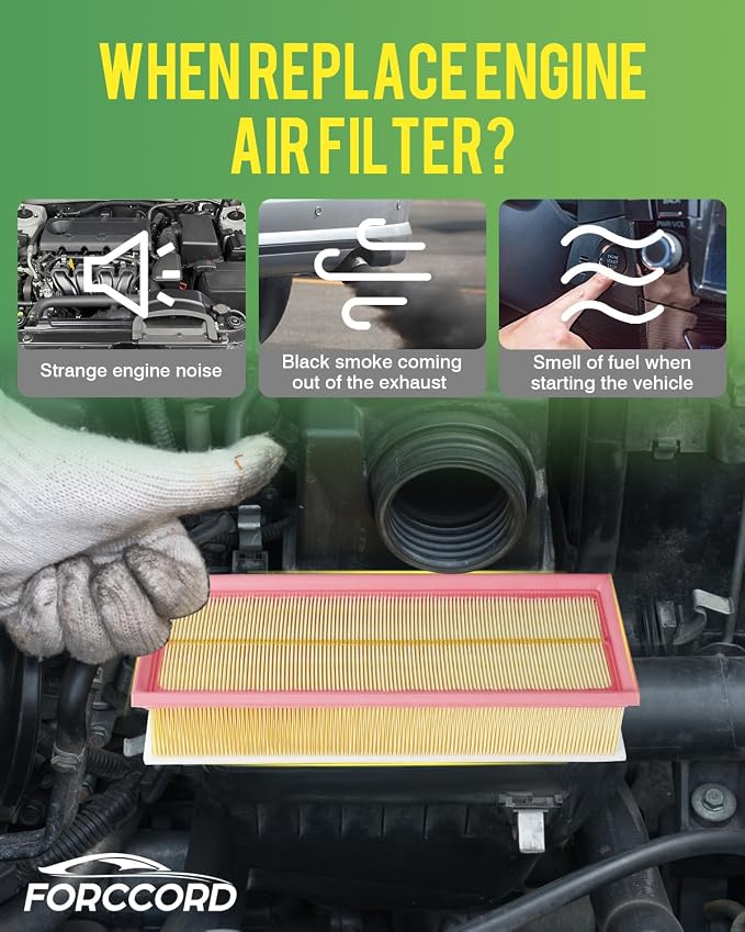 2-Pack Engine Air Filter Fits for Audi A3 2008-2013, Q3 2015-2018, TT 2009