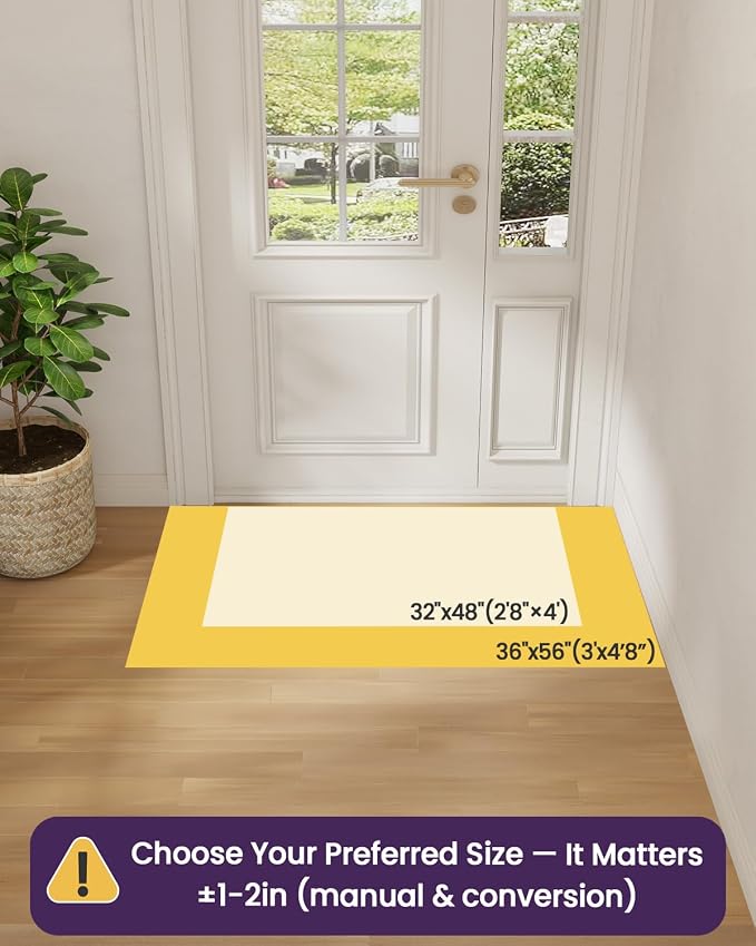 DEXI Ultra Thin Door Mat Indoor Entrance 36x56, Non Slip Rubber Backed Entryway