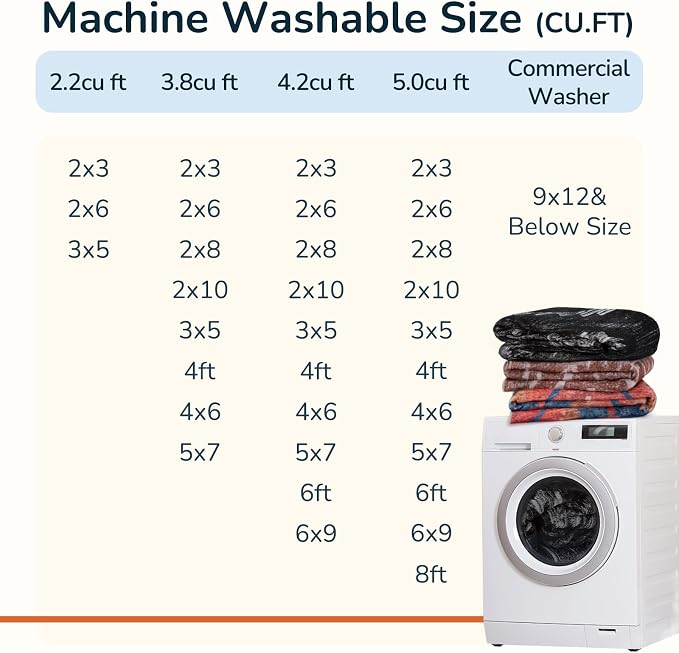 BESTSWEETIE Area Rug 2x10 Rug Machine Washable Non-Slip Low Pile Print Pattern